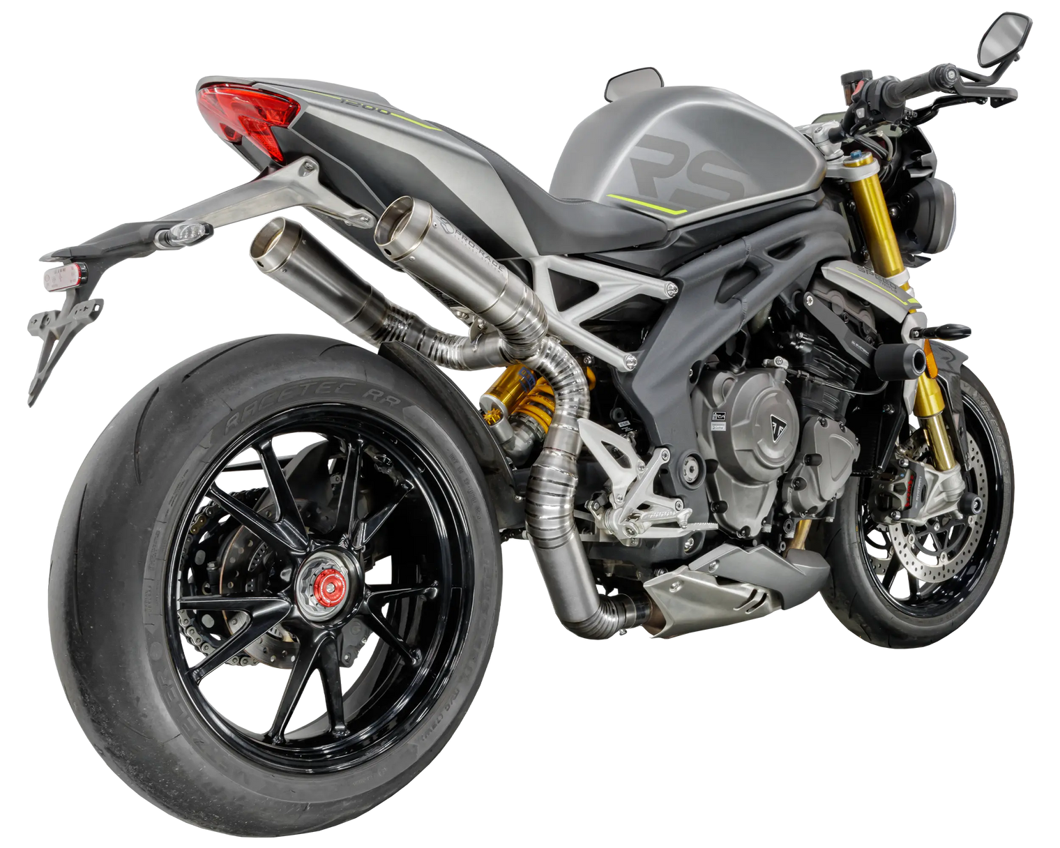 Triumph Speed Triple 1200 RS 2021-2024 GP-RC1 Titanium under-seat exhaust system Pro-Race exhaust systems