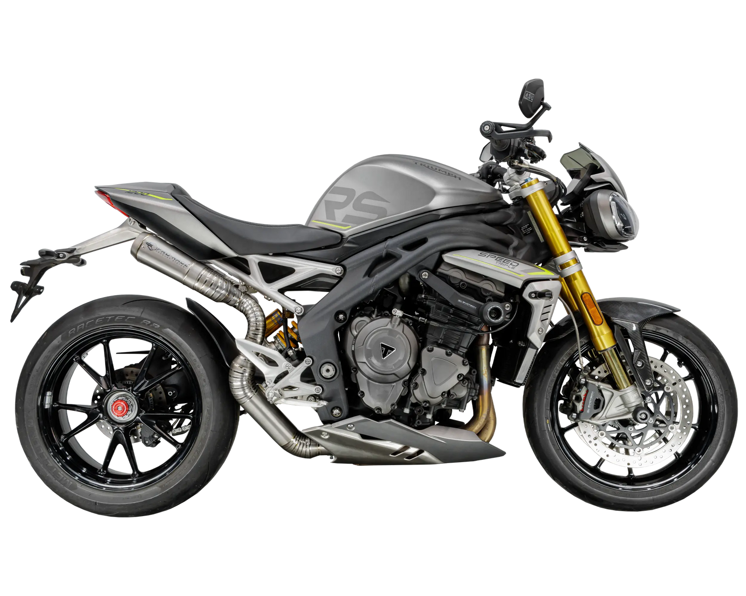 Triumph Speed Triple 1200 RS 2021-2024 GP-RC1 Titanium under-seat exhaust system Pro-Race exhaust systems