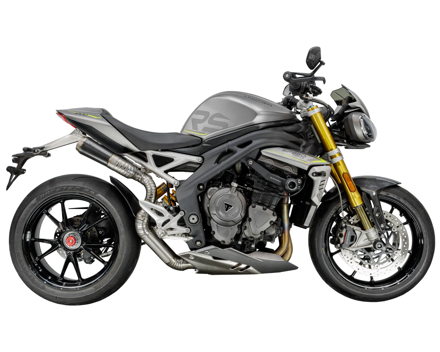 Triumph Speed Triple 1200 RS 2021-2024 GP-RC1 Titanium under-seat exhaust system Pro-Race exhaust systems