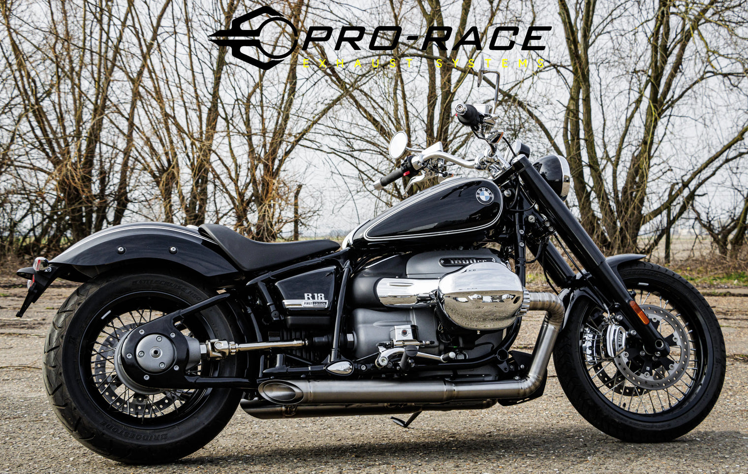 BMW R18 2020-2024 SR-1 Full titanium Pie-cut SR-1 Exhaust System Pro-Race exhaust systems