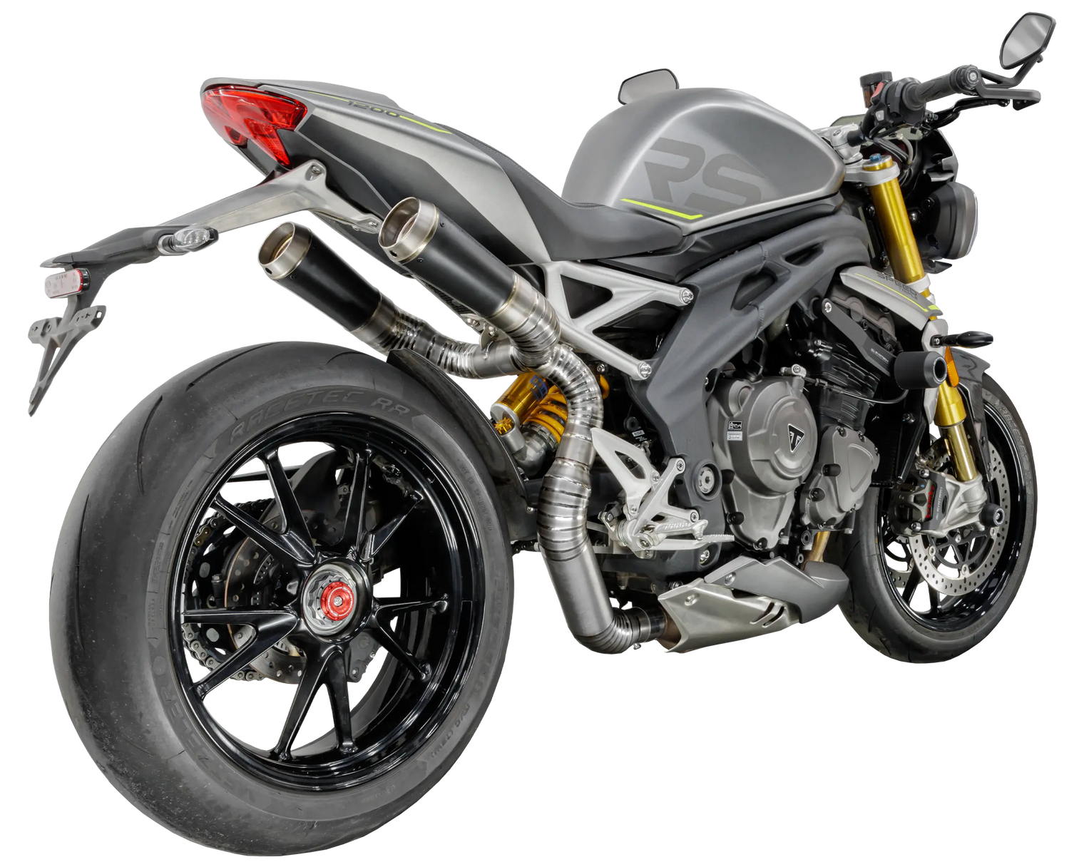 Triumph Speed Triple 1200 RS 2021-2024 GP-RC1 Titanium under-seat exhaust system Pro-Race exhaust systems
